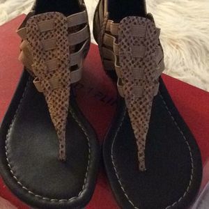 💞DONALD J PLINER💞snake embossed cork shoes